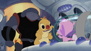 Lilo & Stitch The Series - Babyfier - Reuben looks at Babyfier curiously
