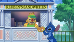 Stitch! - Meega Going to Disneyland! - Reuben gives Stitch his namesake sandwich