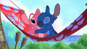 Lilo & Stitch The Series - Angel - Stitch hugs Angel