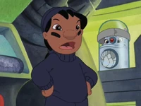 Lilo dressed as a spy