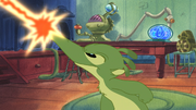 Lilo & Stitch The Series - Felix - Felix firing his laser at a housefly