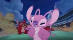 Angel sending Stitch a kiss