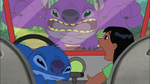 Lilo & Stitch The Series - Kixx - Lilo notices Kixx on the X-Buggy's hood