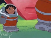 Lilo in a spacesuit