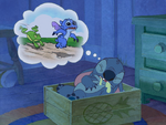 Lilo & Stitch Hawaiian Adventure - Alien Constructomatic - Stitch dreaming about getting chased by a frog