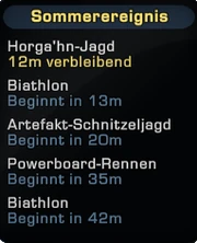 Das 2016 Sommerereignis Missionen-UI.