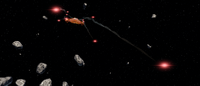 Ferengi Quark Marauder firing Swarm Missiles