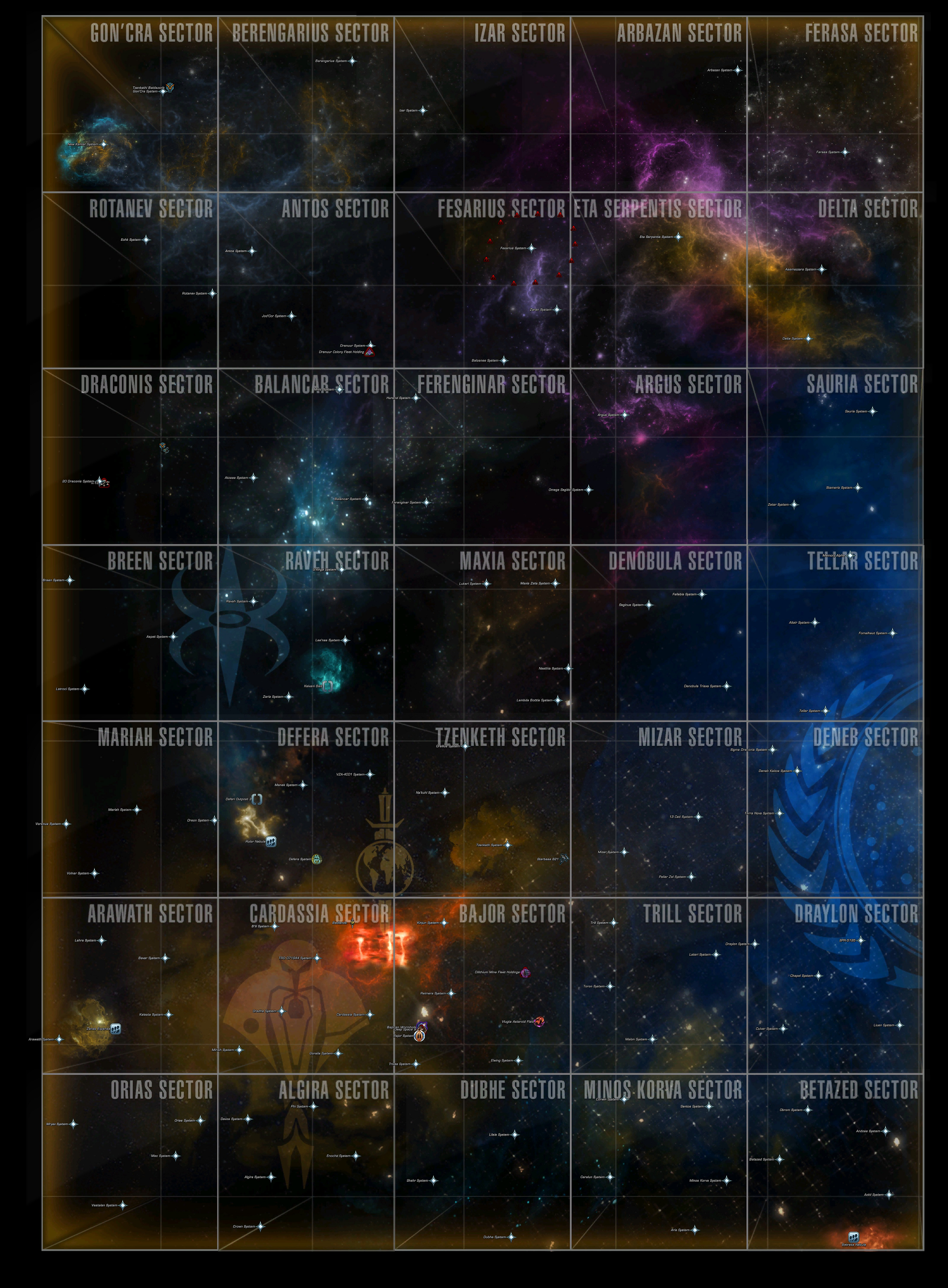 star trek gamma quadrant map