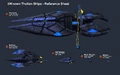 Size comparison with other Tholian ships.