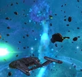 Drones attacking a Starfleet vessel.