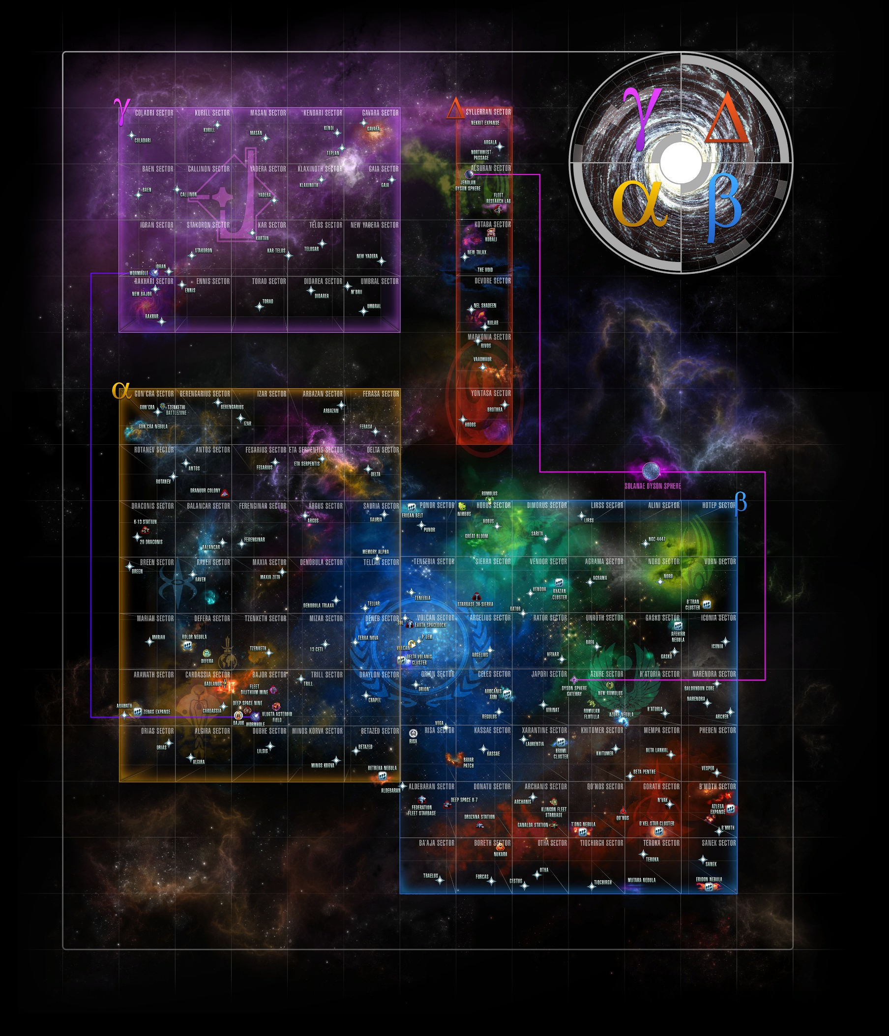 Star Trek Milky Way Map Milky Way - Official Star Trek Online Wiki