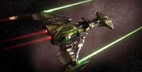 Vor'ral Support Battlecruiser - Firing Disruptors