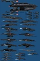 Size chart of playable and non-playable new build Starfleet ships from pre-2409 STO.