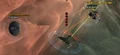 A NPC Galaxy-Class Cruiser with its Saucer separated(and primary hull damaged).