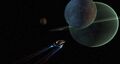 A Starfleet vessel on approach to Planet Andoria (Sirius Sector).