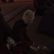 Kyona on the bridge of the U.S.S. Belfast just prior to its destruction.