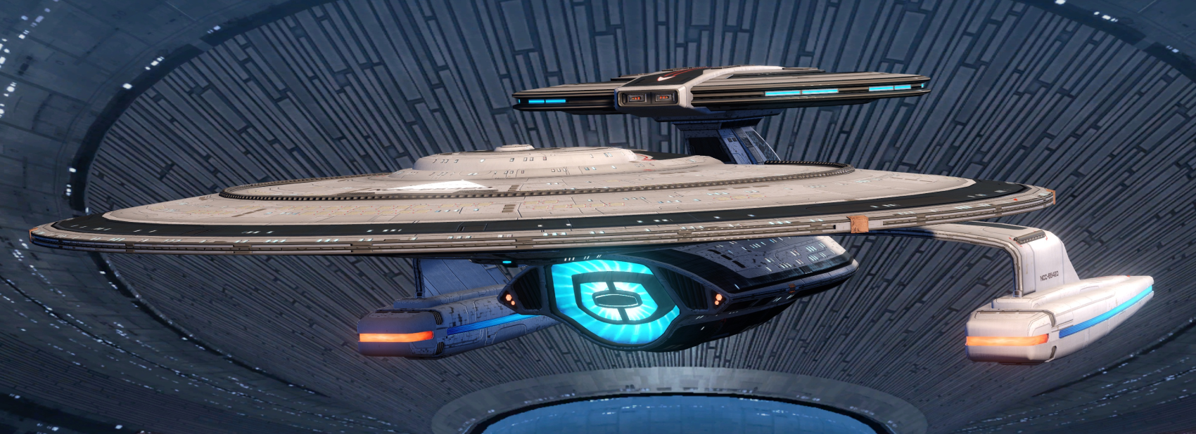 nebula class saucer with a defiant warship