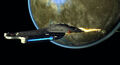 Intrepid class fires Thoron Infused Polaron Beam