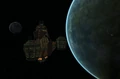One of three Klingon space stations in orbit.