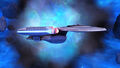 The U.S.S. Enterprise-C in the Azure Nebula (old model).