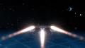 Sol Defense impulse engines in Sector Space at speed