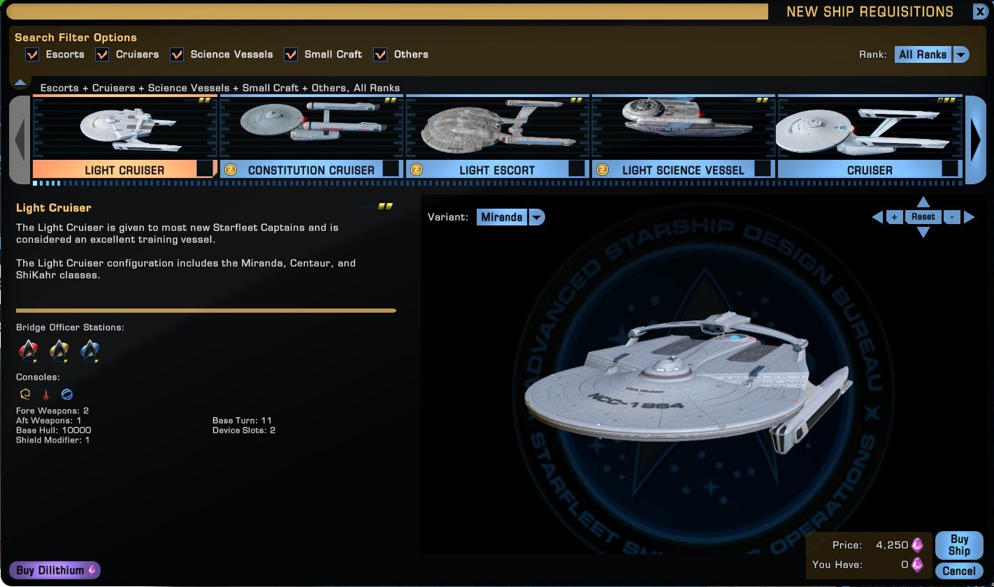 star trek online refine more than 8000 dilithium