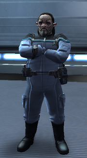 A Starfleet Tellarite Combat Medic.