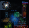 The map of the Galaxy, available in the game.