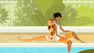 S1 E8 Lo and Kai sitting by the pool