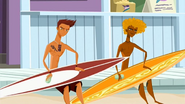 ... Reef and Broseph wax their boards...