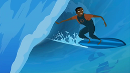 S1 E11 Johnny surfing