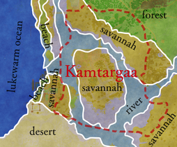 Biome map of Kamtargaa