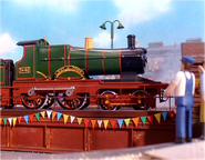 City of Truro on the turntable