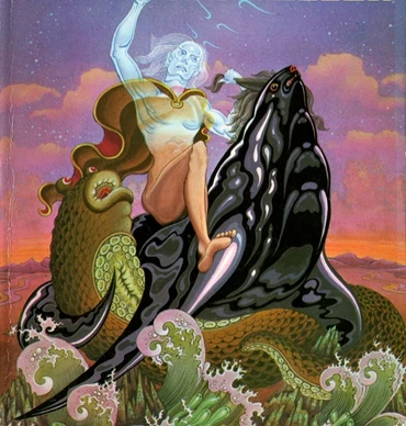 The Scar-Faced Brooder riding a seal beast