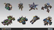 "War-torn" skins concept art