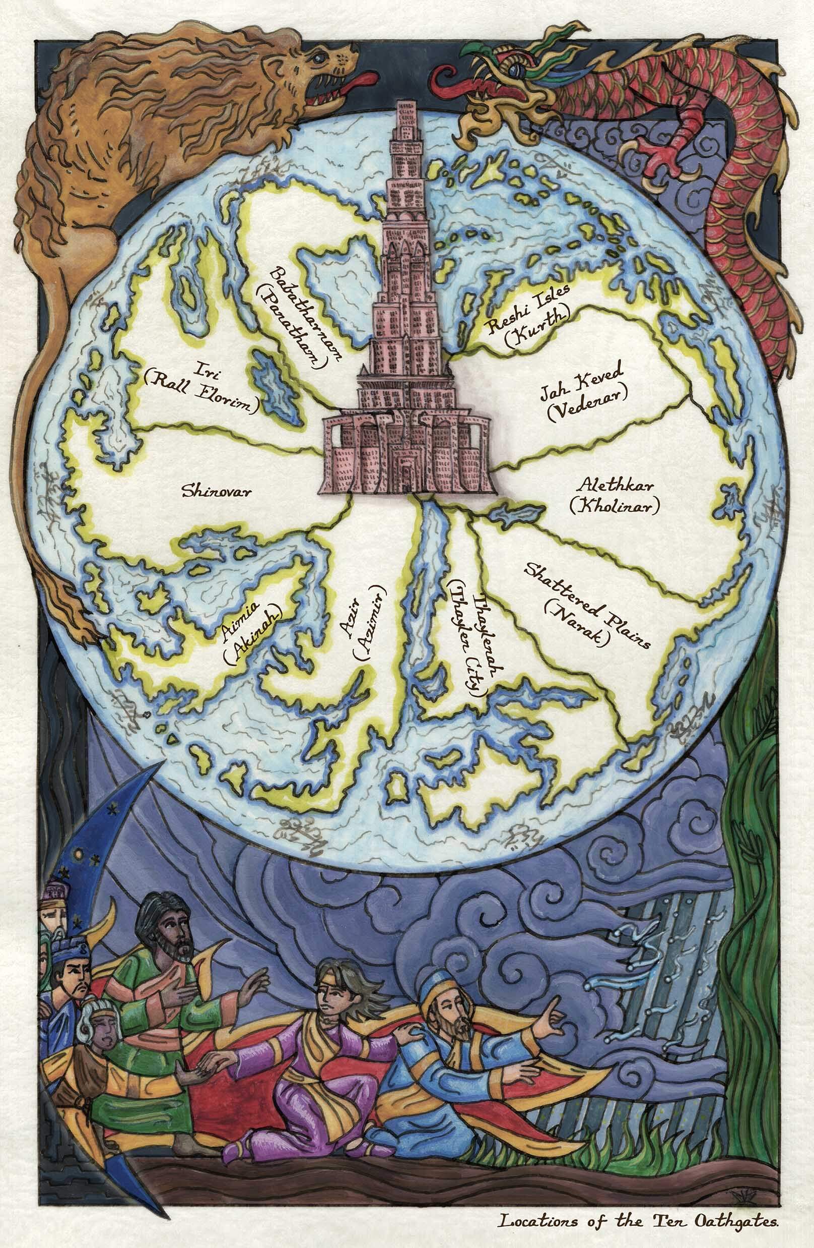 Map Of Roshar Urithiru Oathgate | Stormlight Archive Wiki | Fandom