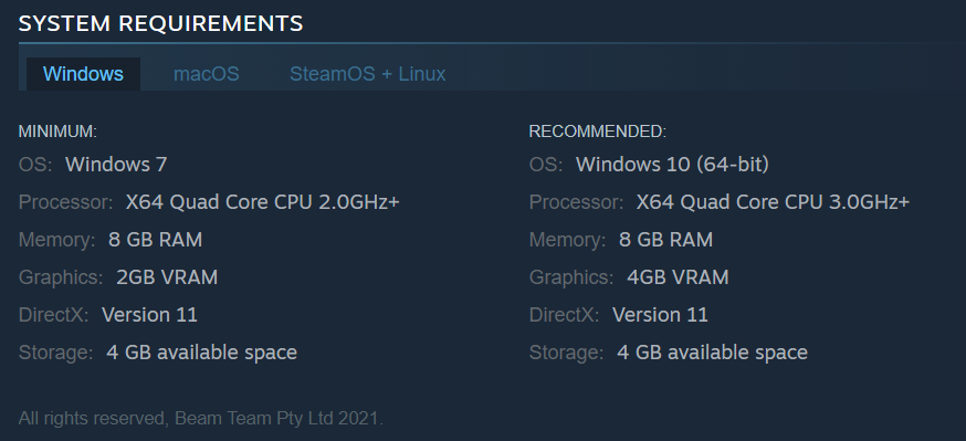 Stranded Deep System Requirements