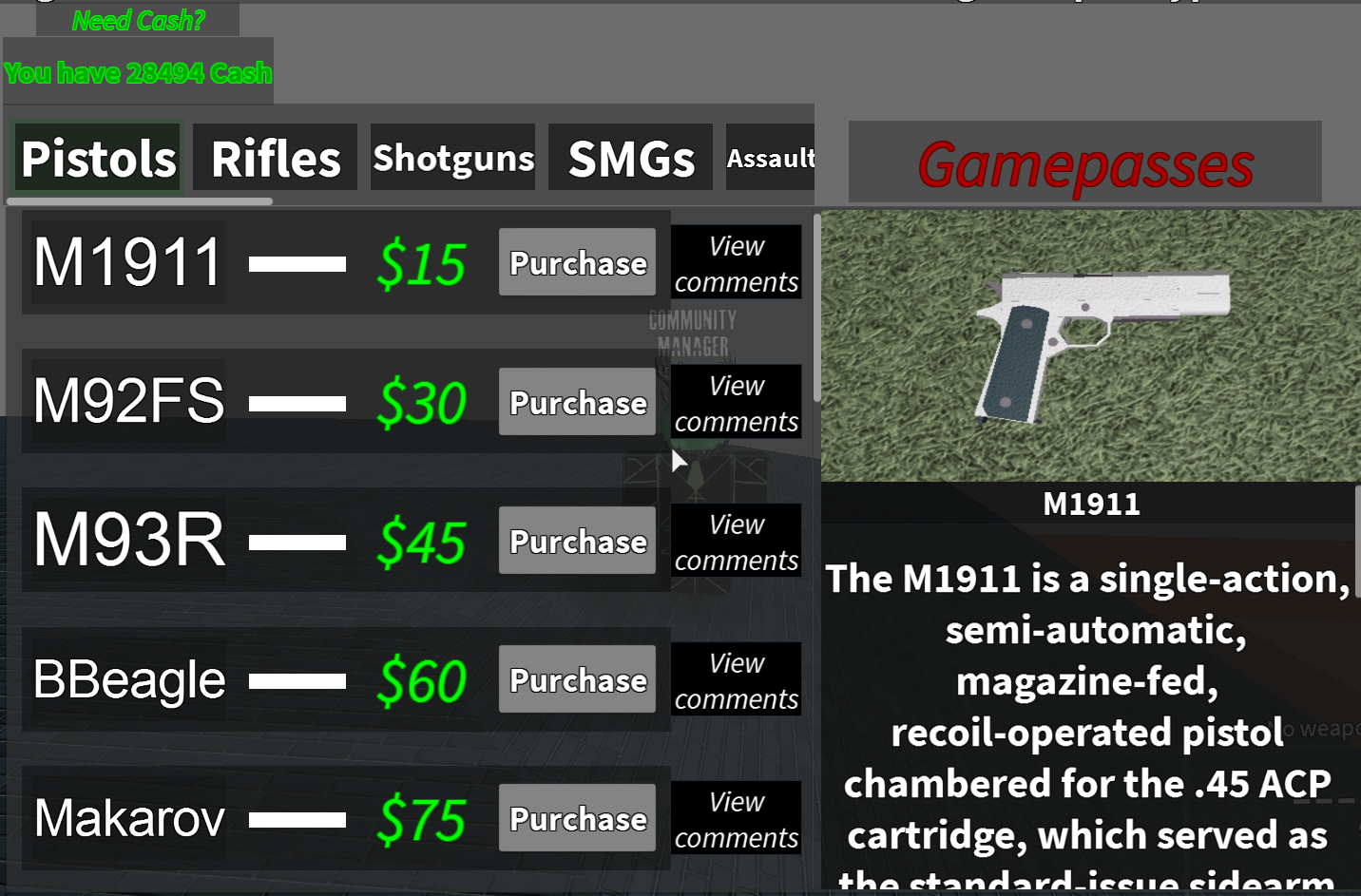 Shop Stranded On Earth The First Strike Wiki Fandom - roblox buy guns gui