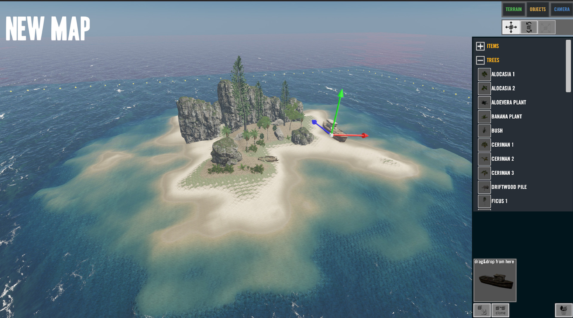 stranded deep ps4 map