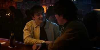 Will and a patron having an intimate conversation