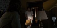 Jonathan finding his mom in Will's room surrounded by lamps.