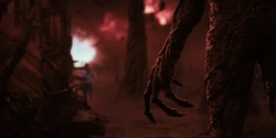 Vecna watches as Max runs to the real world, to safety
