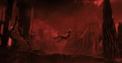 Vecna is pushed away by Eleven