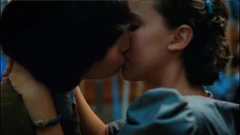 Snowball Mike and Eleven dance and kiss