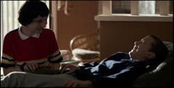 Mike accommodates Eleven to his house.