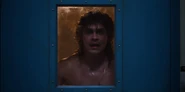 Billy trapped in the sauna.