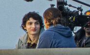 Finn and Millie on set of ST5