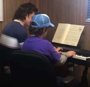 Gaten Playing Piano