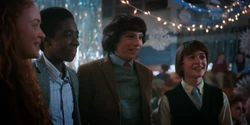 Will and his friends at the Snow Ball.