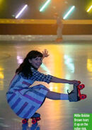 Millie showing off her skills on the rink